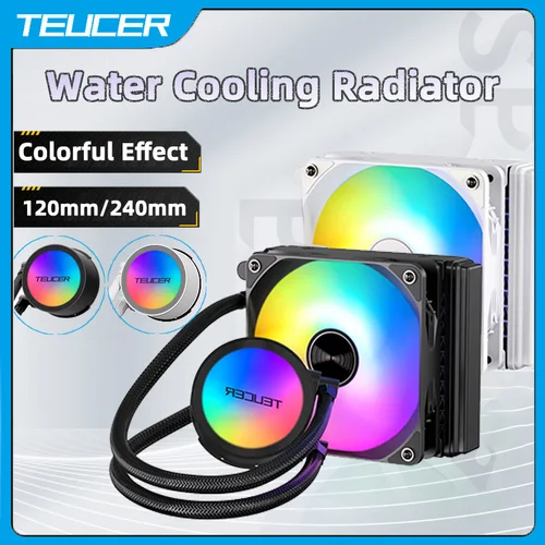 TEUCER AF120 enfriador de agua 120mm 4pin RGB ventilador de refrigeración LGA 2011 V3 X99 placa base CPU enfriador para Intel 1700 1200 1155 AMD AM4 AM5