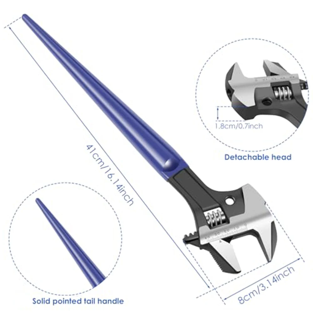 Multifunctional Wrench Adjustable Spud Wrench Ergonomic Handle Forged Materials Adjustable Spud Wrench Tool Water Pump Pliers