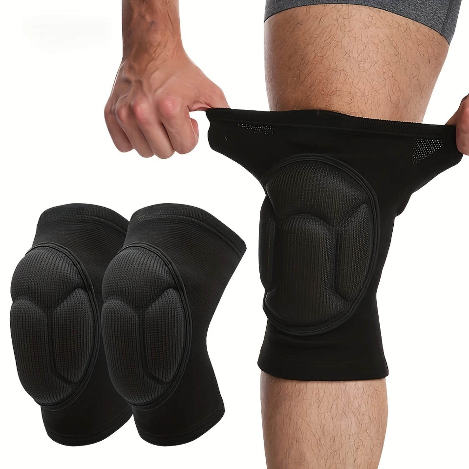 2pcs Knee Pads  Sponge Padded Collision Avoidance - Perfect For Sports, Volleyball, Gardening, Gym & Yoga! Kneeling pad