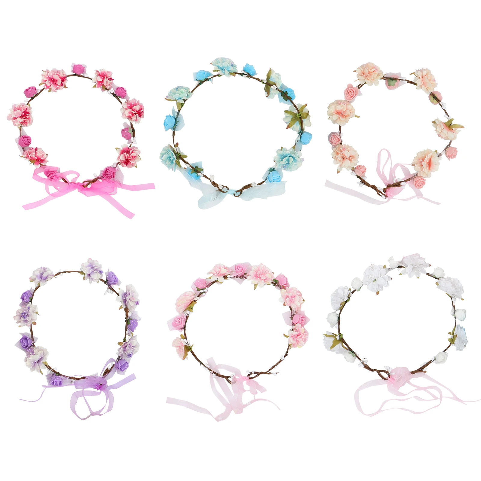 

Flower Wreath Headb Girls Kids Hair Accessories Lightweight Portable Fashion Comfortable Wear Long Time Use High Quality Cloth