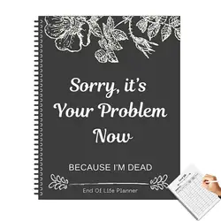 End Of Life Planner Notebook End Of Life Planner Organizer Workbook Funny Workbook Guided Arrangements Organizer For Possessions