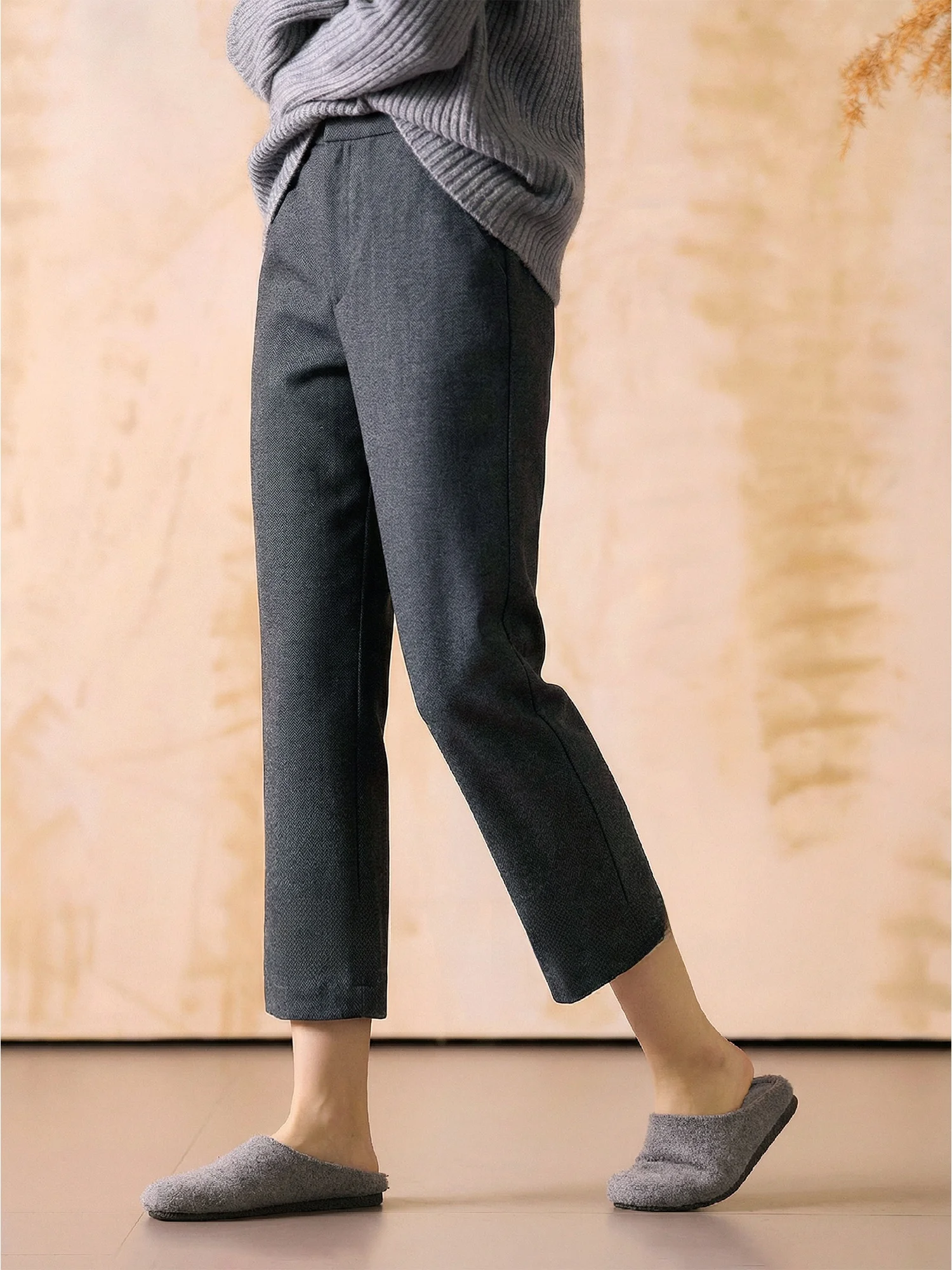 

Женские брюки Chivirin с высокой талией, прямые, укороченные, для офиса, весна-осень, модные, для похудения