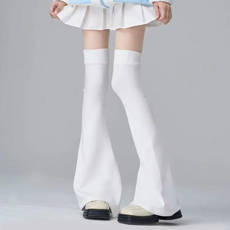 Y2K Leg Stockings Elasticity Slimming Knee Socks Japanese Style Spicy Femboy Over The Knee Horn Shaped Cuffs Sexy Accessories