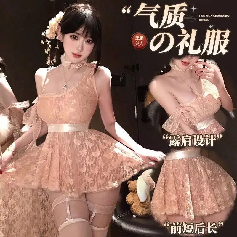 Sexy And Sweet Luxury-style Lace Camisole For Women Waist-cinching Lace Design Popular With Internet Celebrities Charming IHT3
