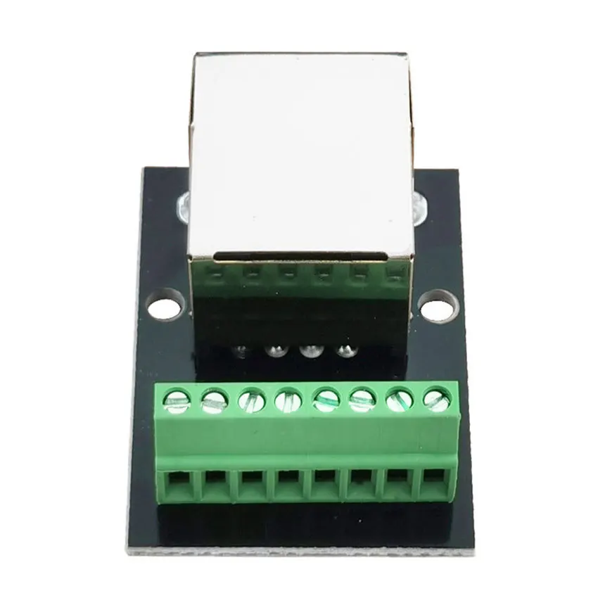 

1/3/5PCS RJ45 Single/Double female adapter board The RJ45 network adapter board turns the 3.5-pitch terminal to the 8P