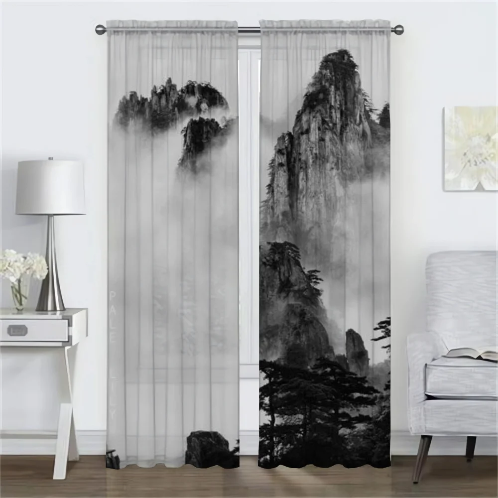 Curtains for Bedroom Colorful Picture Living Room Curtain Halloween Decoration Shades Home Interior Curtains 2 Pieces Partition