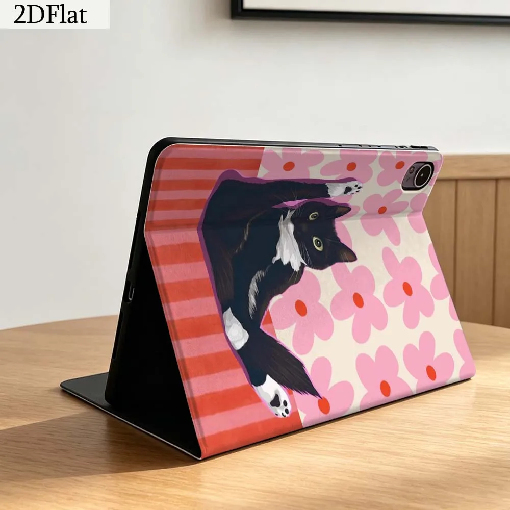 Cartoon Black White Cat Gift For Honor Tab Magic Pad GT X9a 6 X9 X8A X8 V8 V7 9 V9 8 2 3 4 13.3 10 Pro Inch Tablet Case