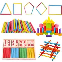 Counting Sticks Geometric Block Children Mathematical Enlightenment Developmental Toys Plastic/Wood Calculate Focus Training TMZ