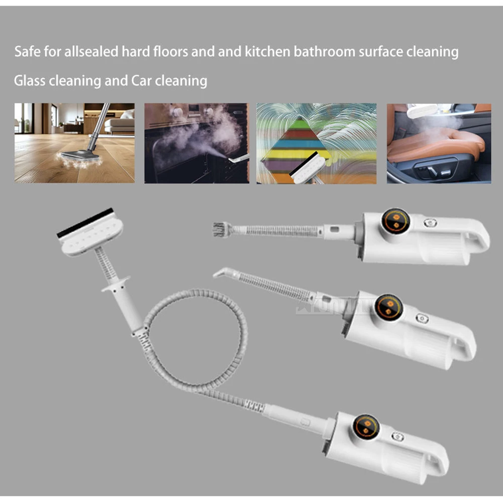 ST063 High-Temperature Steam Floor Scrubber Handheld Wired Device with Temperature Display for Cleaning