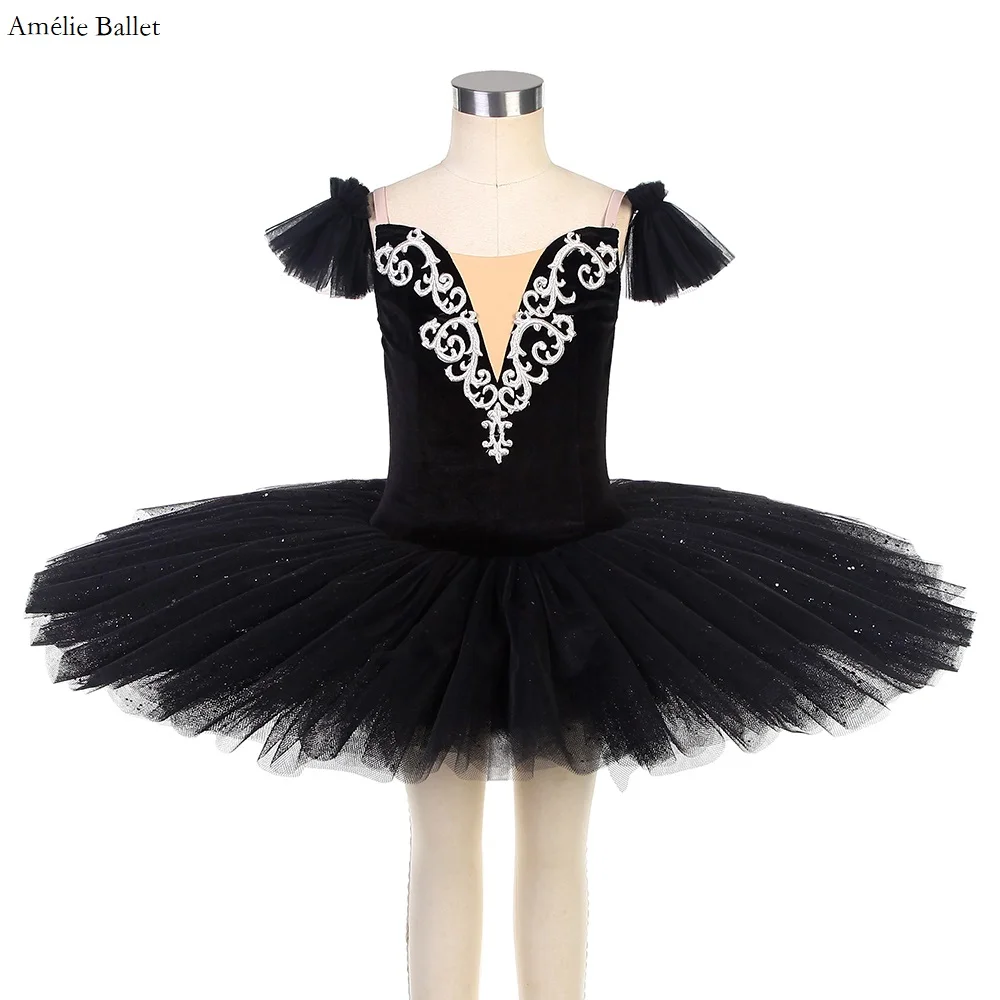 

BLL517 Black Swan Pre-Professional Ballet Dance Costume Pancake Tutus for Adult Girls Ballerina Peroformance Tutus Dancing Dress