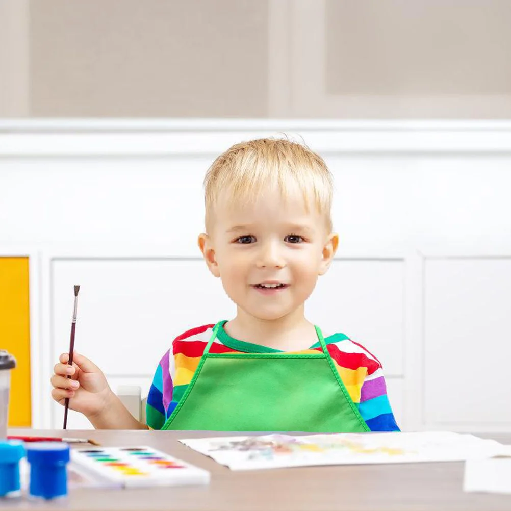 

5pcs DIY Kids Aprons Children Drawing Non-woven 40x50cm Multicolor Smocks Red Green Yellow Painting Craft