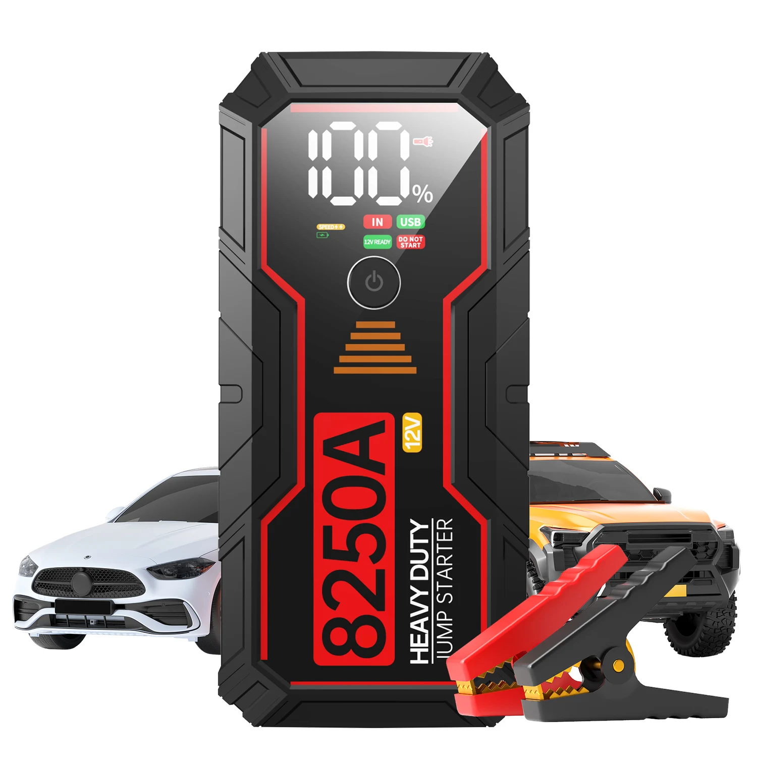 

2025 Portable High Power 8750A 12V Car Emergency Jump Starter Multi-Function with Air Compressor for Truck and Motorcycle Use