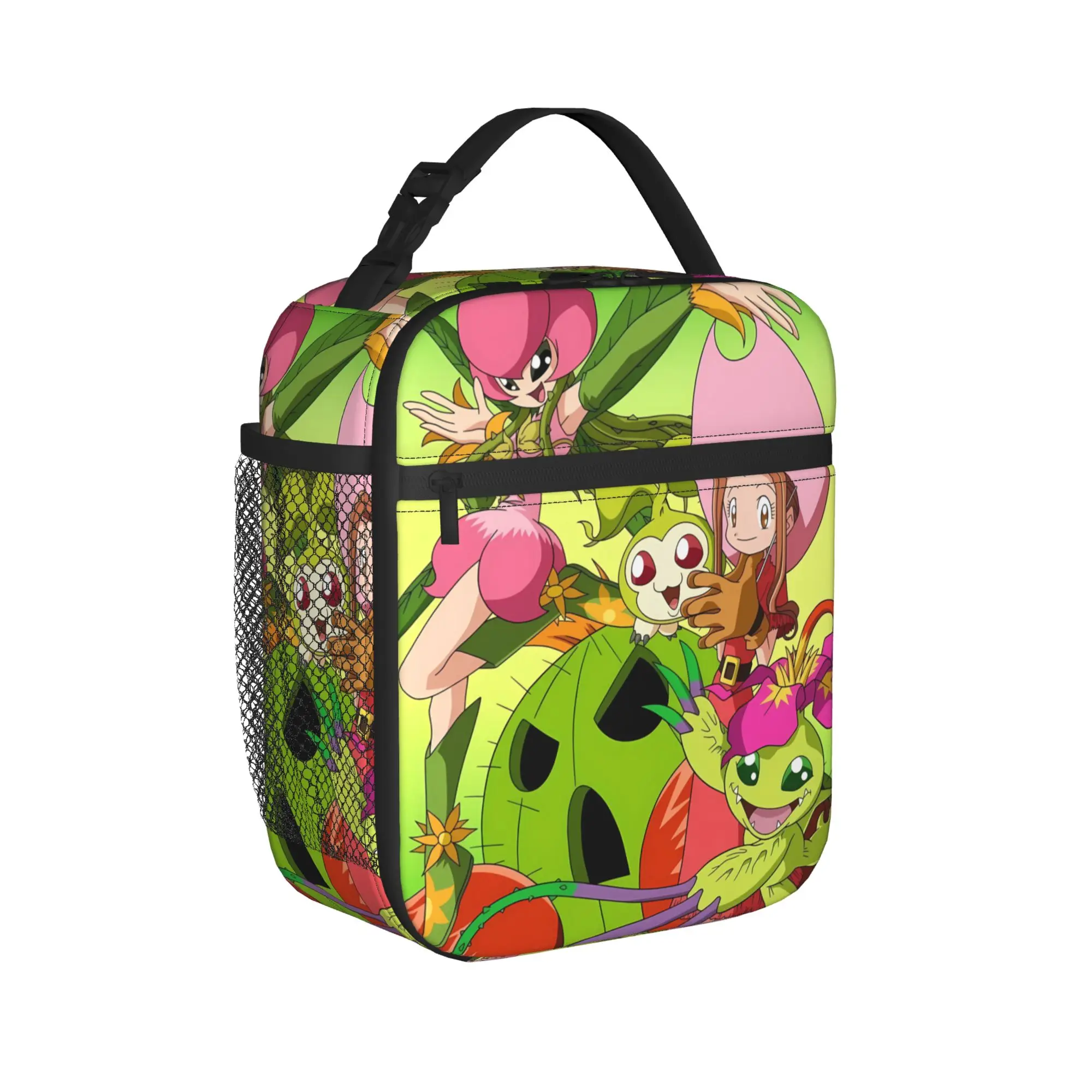 Anime Digimon Adventure Lunch Bag  Casual Lunch Box For Unisex  Travel Cooler Bag Oxford Thermal Lunch Bags