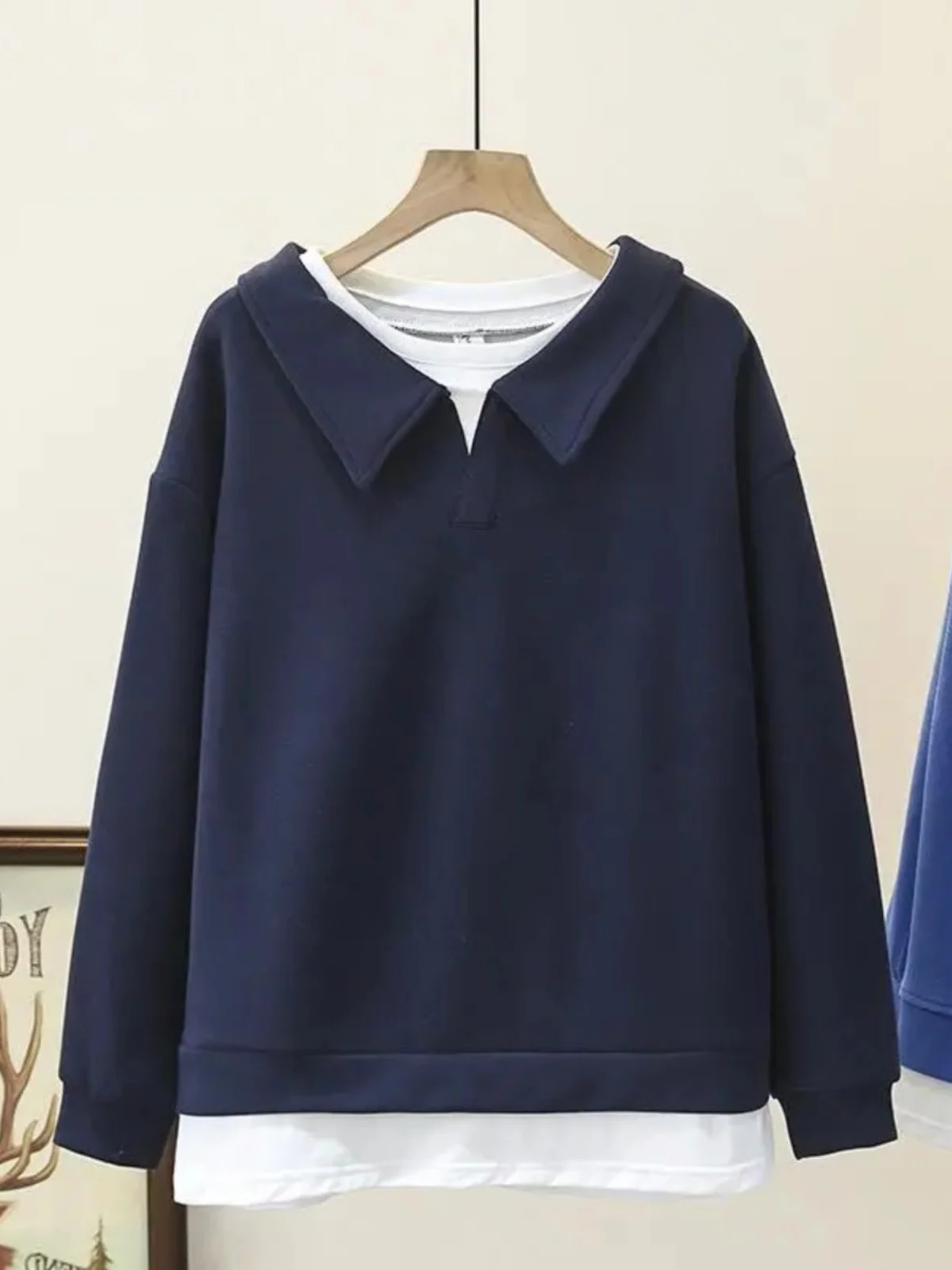 

Женская толстовка большого размера с капюшоном, однотонная, средней длины, модная, весна-осень, 2300 Pou, ультрабольшой размер