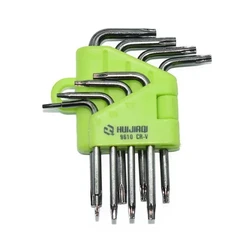 Mini 8 In 1 Hexagon Screwdriver Wrench Bit Set T5-T20 CR-V Allen Spanner Tool Kit Star Head With Carrying Holder For Toy Repair