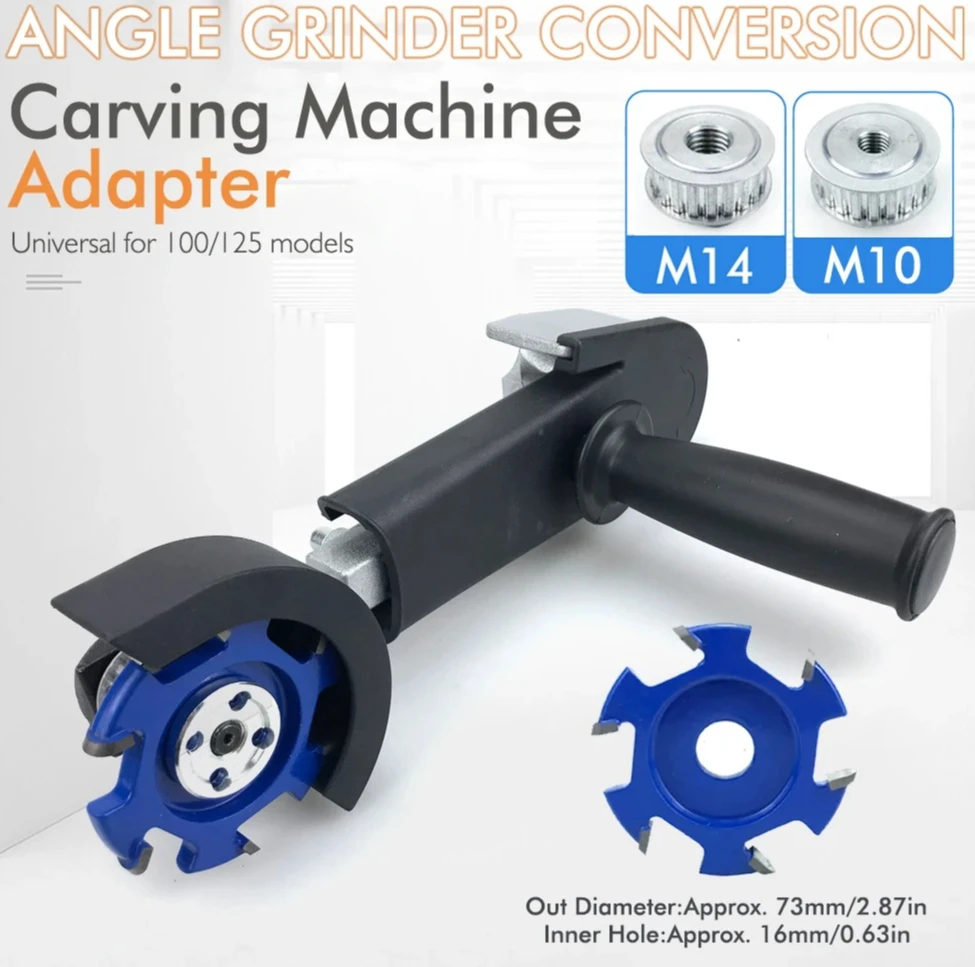 

Angle Grinder Conversion Head, Multi-Function Grinding & Carving Attachment, Durable ABS & Steel Tool for Wood Metal Sculpting