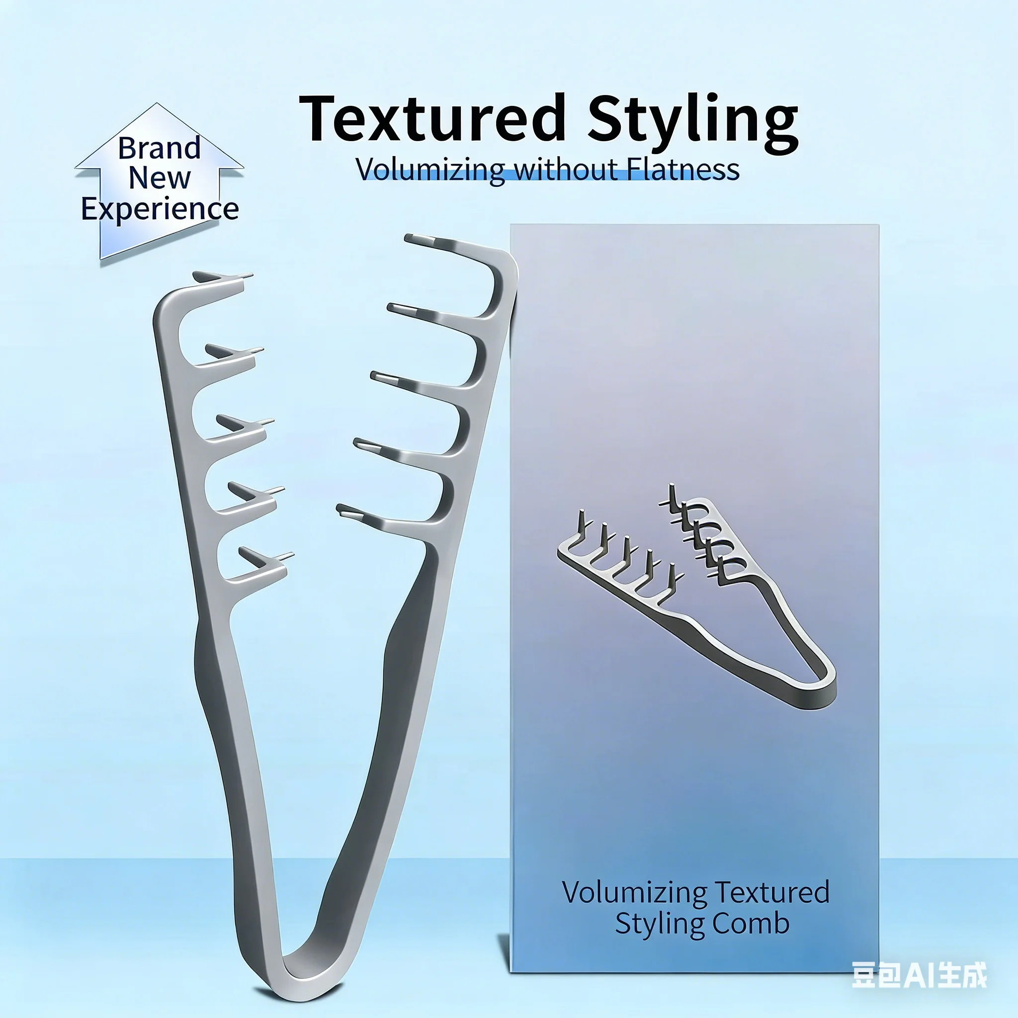 Volumizing Wide-Tooth Hair Styling Comb for Men, ABS Plastic with …Textured Grip, Ideal for All Hair Types, Perfect for Home Use