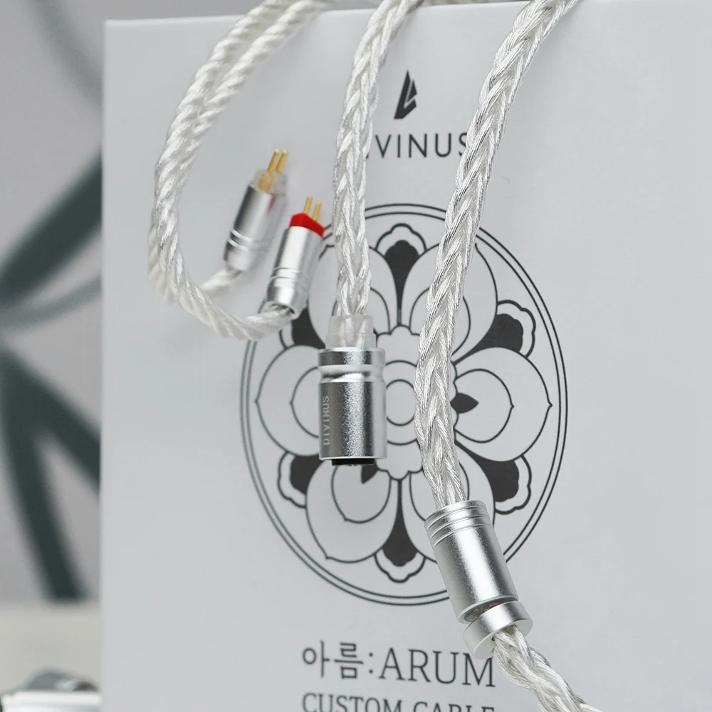 Cabo de fone de ouvido Divinus ARUM 7N OCC 8 Core com 2 pinos 0,78 / MMCX-2,5 /3,5 / 4,4