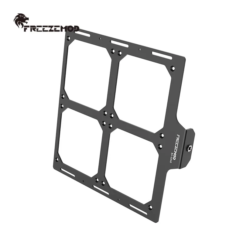 FREEZEMOD Wasserkühlungshalterung, Halterung aus Aluminiumlegierung für 2 x 240, 2 x 360 Kühler mit DC-Anschluss
