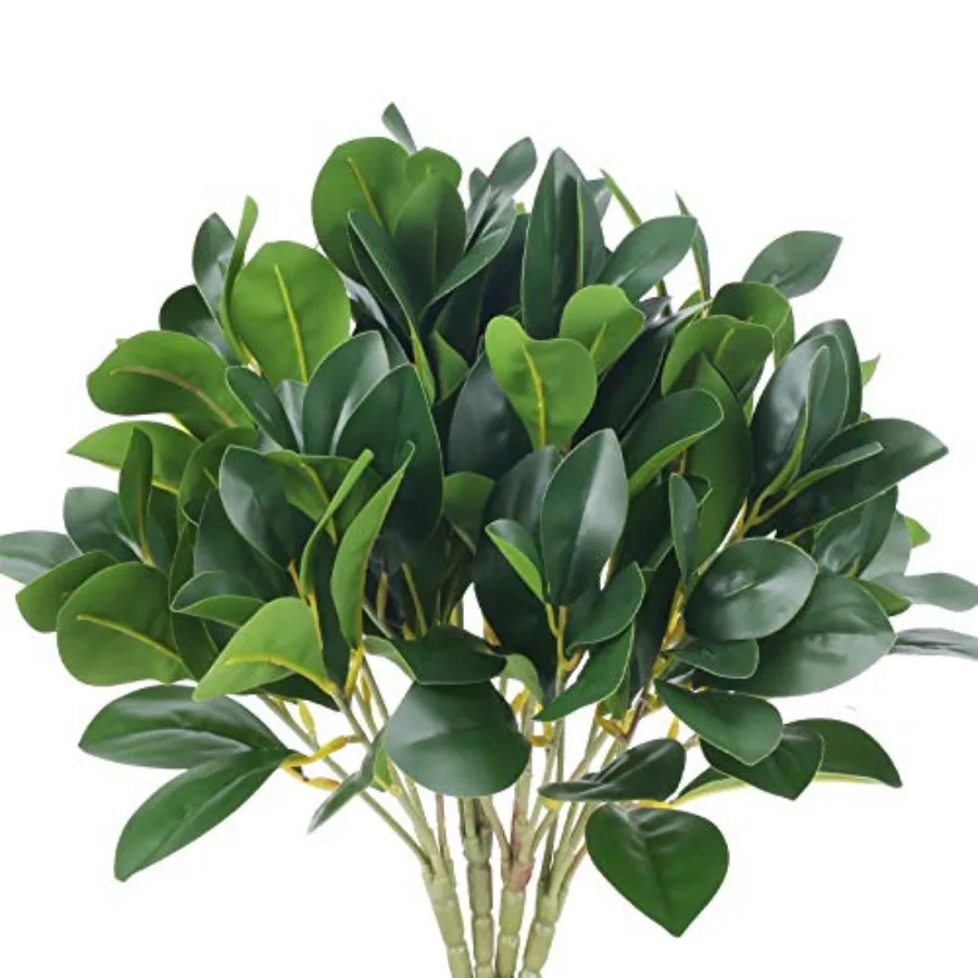 

4Pcs Artificial ery Stems Faux Eucalyptus Leaves Fake Shrubs Plants for Vase Garden Outdoor Planters Window Box Home Wedding Co
