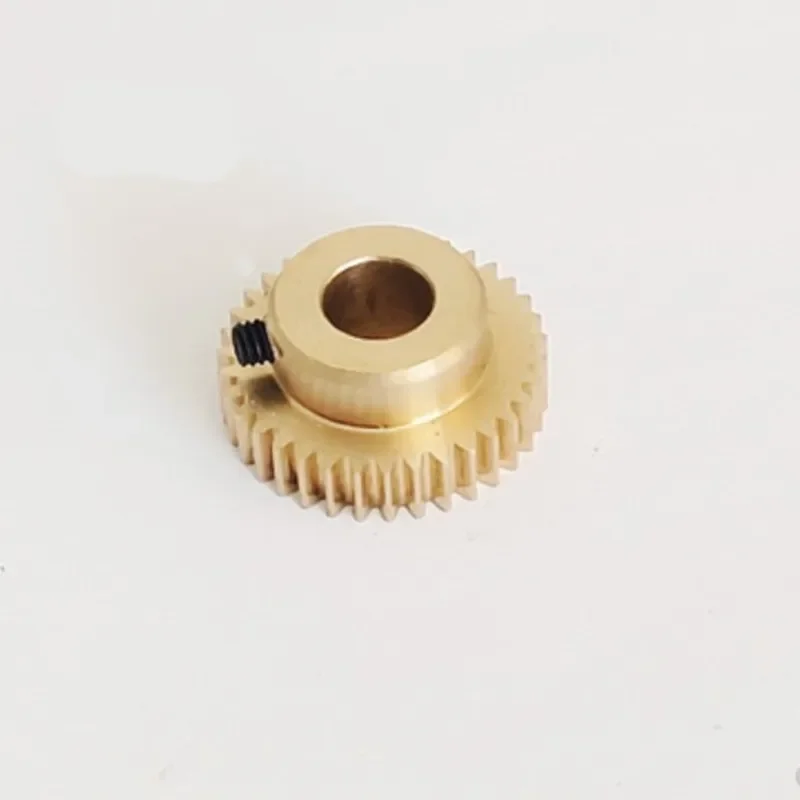 2pcs/lot 0.8M 15 16 17 18 19 20 21 22 23 24 25 Teeth Brass Step Spur Gear Bore 3/4/5/6/8mm