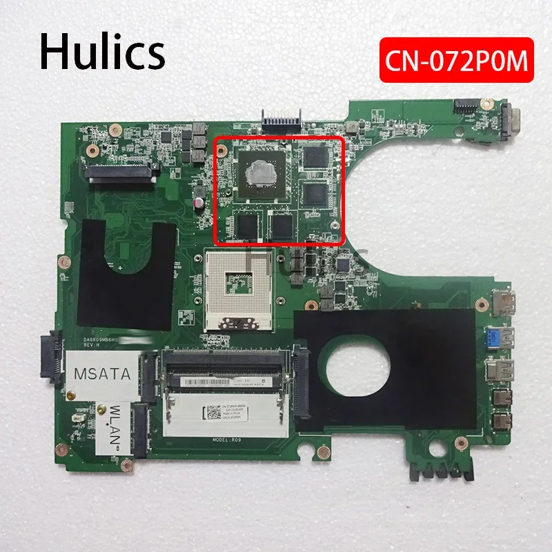 Hulics Used 17R N7720 For DELL 5720 7720 Motherboard CN-072P0M 072P0M  DA0R09MB6H1 DA0R09MB6H3