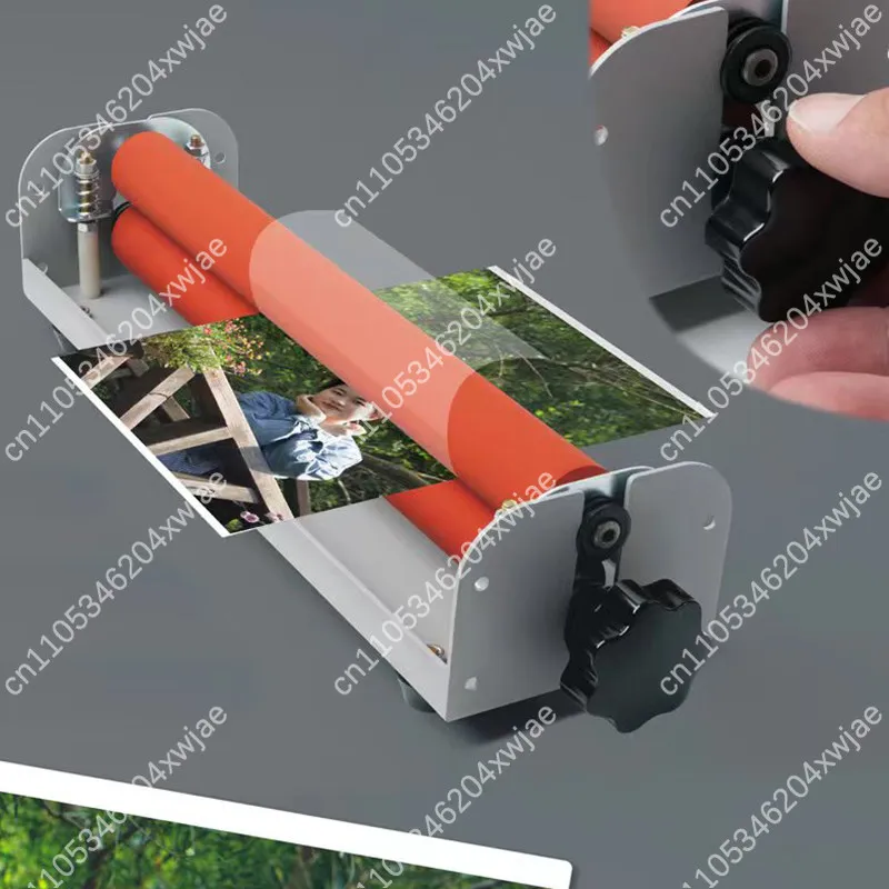 A4 Manual Cold Laminator Machine, 12 Inch Portable Hand Crank Laminating for Photos, DIY Phone Case Craft Film Sealer