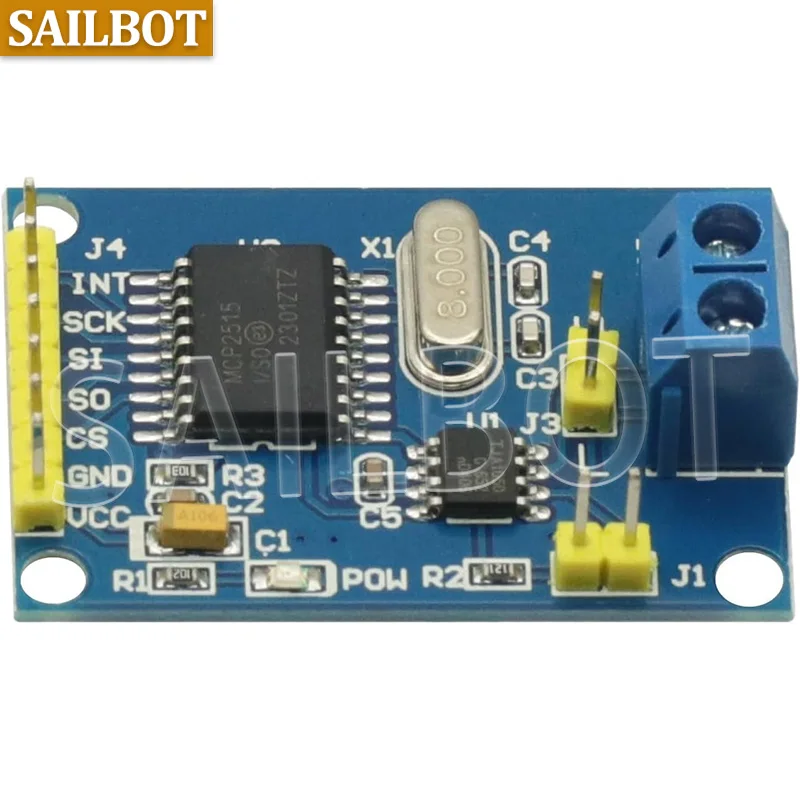 1-10PCS MCP2515 CAN Bus Module Board TJA1050 Receiver SPI For 51 MCU ARM Controller NEW