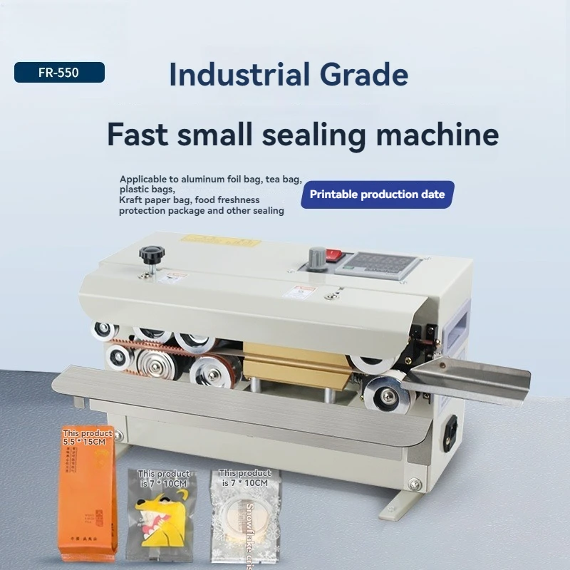 New Desktop Commercial Small Automatic Continuous Sealing Machine Tea Packaging Printing Date Heat Sealing Machine Packaging Mac