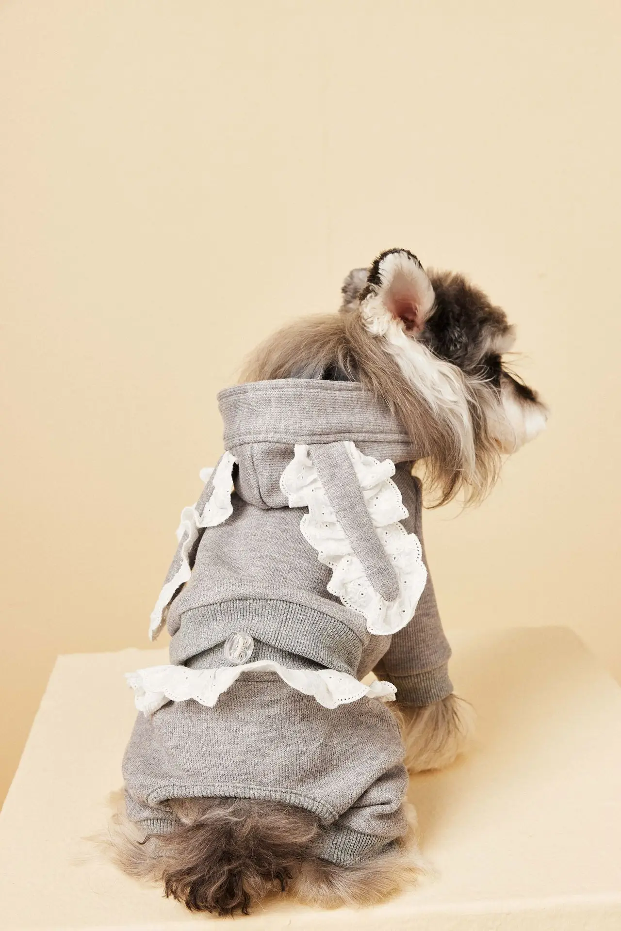 Four-legged Fleece Clothes for Pet, Fleece Pants, Flower Clothes, Autumn and Winter