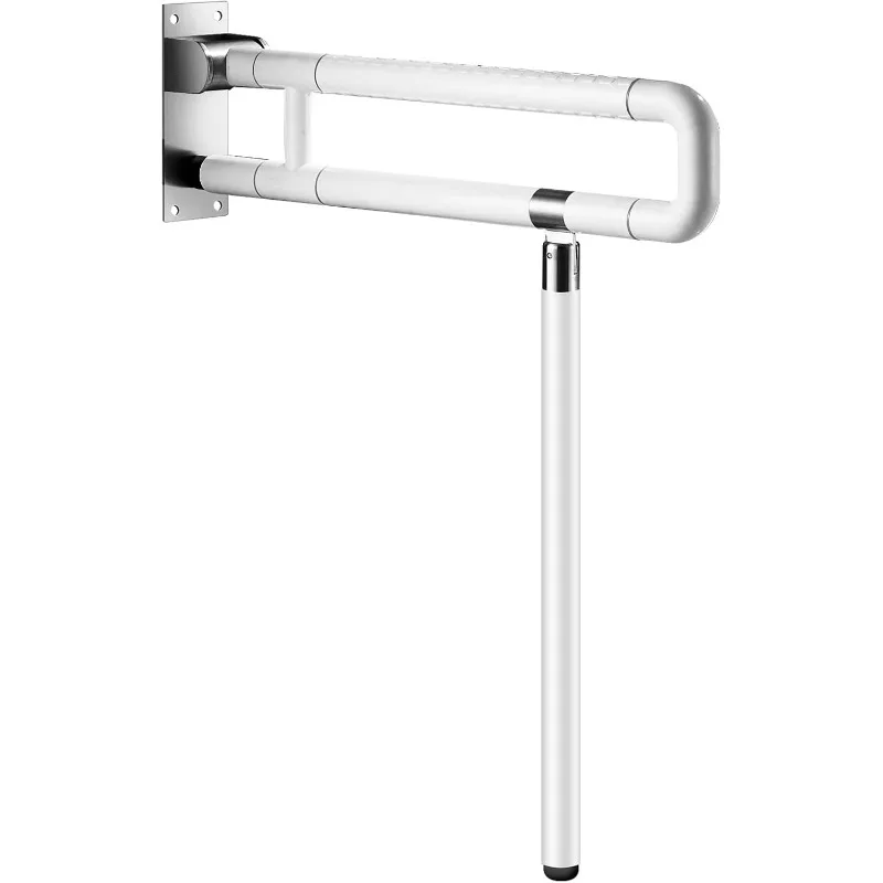 Upgraded Handicap Grab Bar for Bathroom, Flip Up Toilet Hand Rail for Elderly for Wall