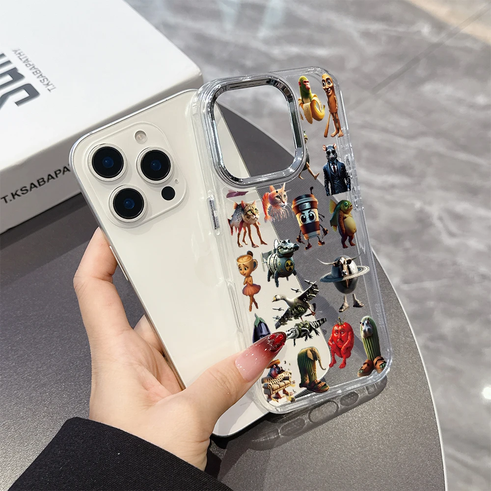 مثيرة للاهتمام الانصهار الحيوانات تصفيح جراب هاتف شفاف ل ممن لهم Reno2 Reno4 Reno5 Reno6 Reno8 Reno11 Reno12 Z T F Pro 4G 5G