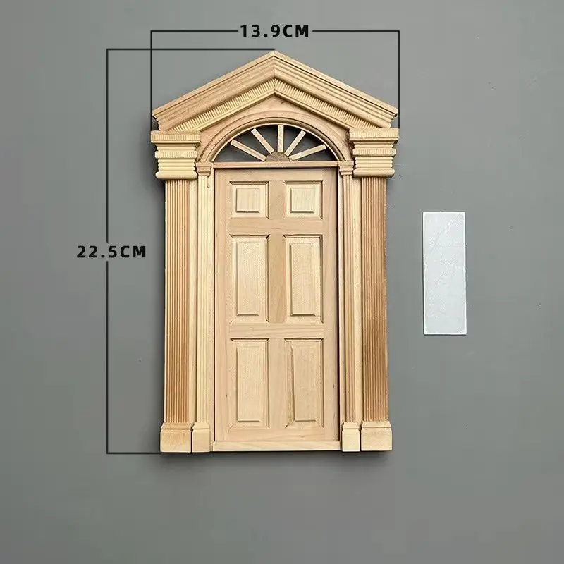 

12 Scale Dollhouse Miniature Doors And Windows Set with Openable Wooden Staircase And Window/Door Accessories for Decor