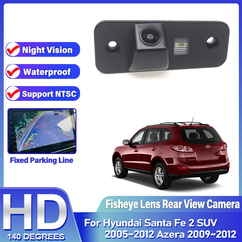 HD 1080*720P Vehicle Backup Camera For Hyundai Santa Fe 2 SUV 2005~2012 Azera 2009~2012 Car Rear View Parking Mirror Monitor