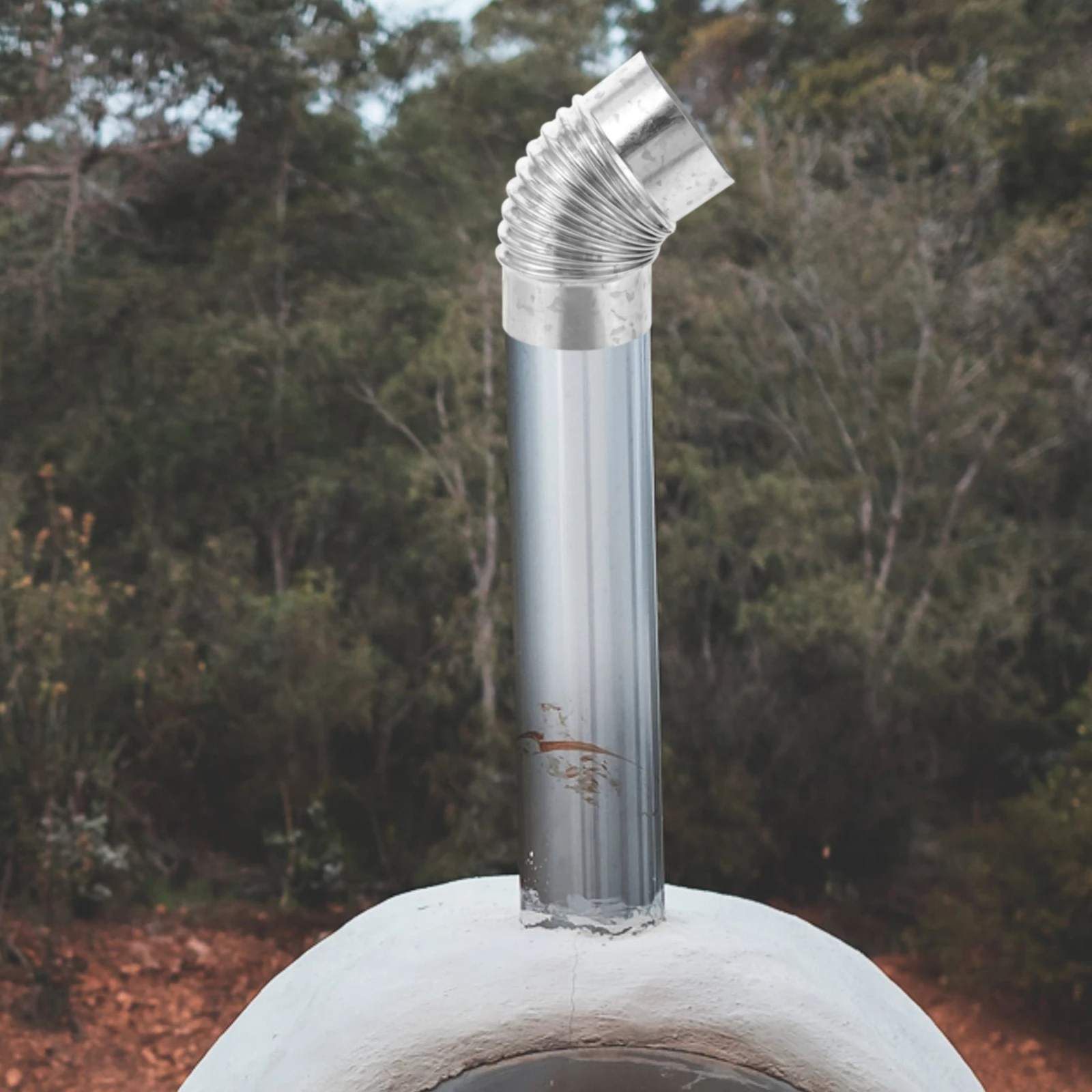 Kit de tubo de estufa de leña de 45 grados, codo de 10cm, accesorio de conducto galvanizado para estufa de leña, escape de chimenea al aire libre