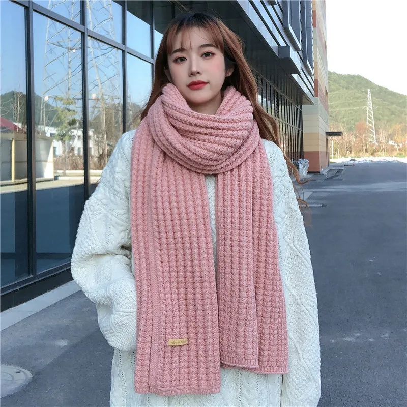 Winter Warm Long Knitting Scarf Women's Thick Scarves Winter Ladies Korea Warm Winter Woman Scarf