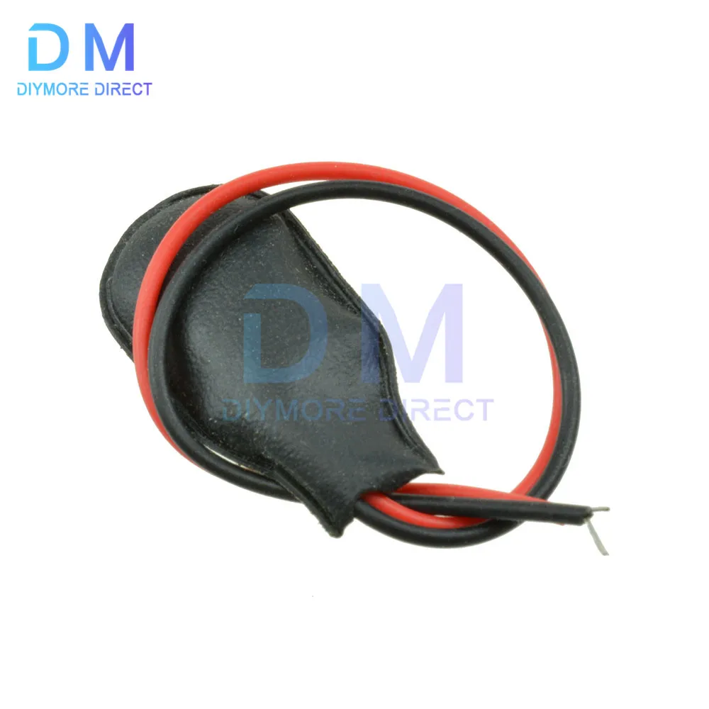 10PCS I Type 9V Clip-on Battery Connector Leather Shell Black Red Wired 9 Volt Battery Clip Connector Battery Holder