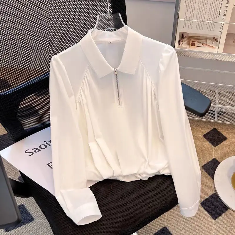 

Black Shirt Women Plus Size Spring Autumn Wear Premium Top Long Sleeve Shirt