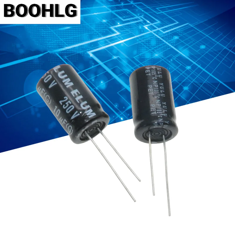 5PCS original genuine audio frequency crossover NP non-polar aluminum electrolytic capacitor 250v 10uf 13X20mm