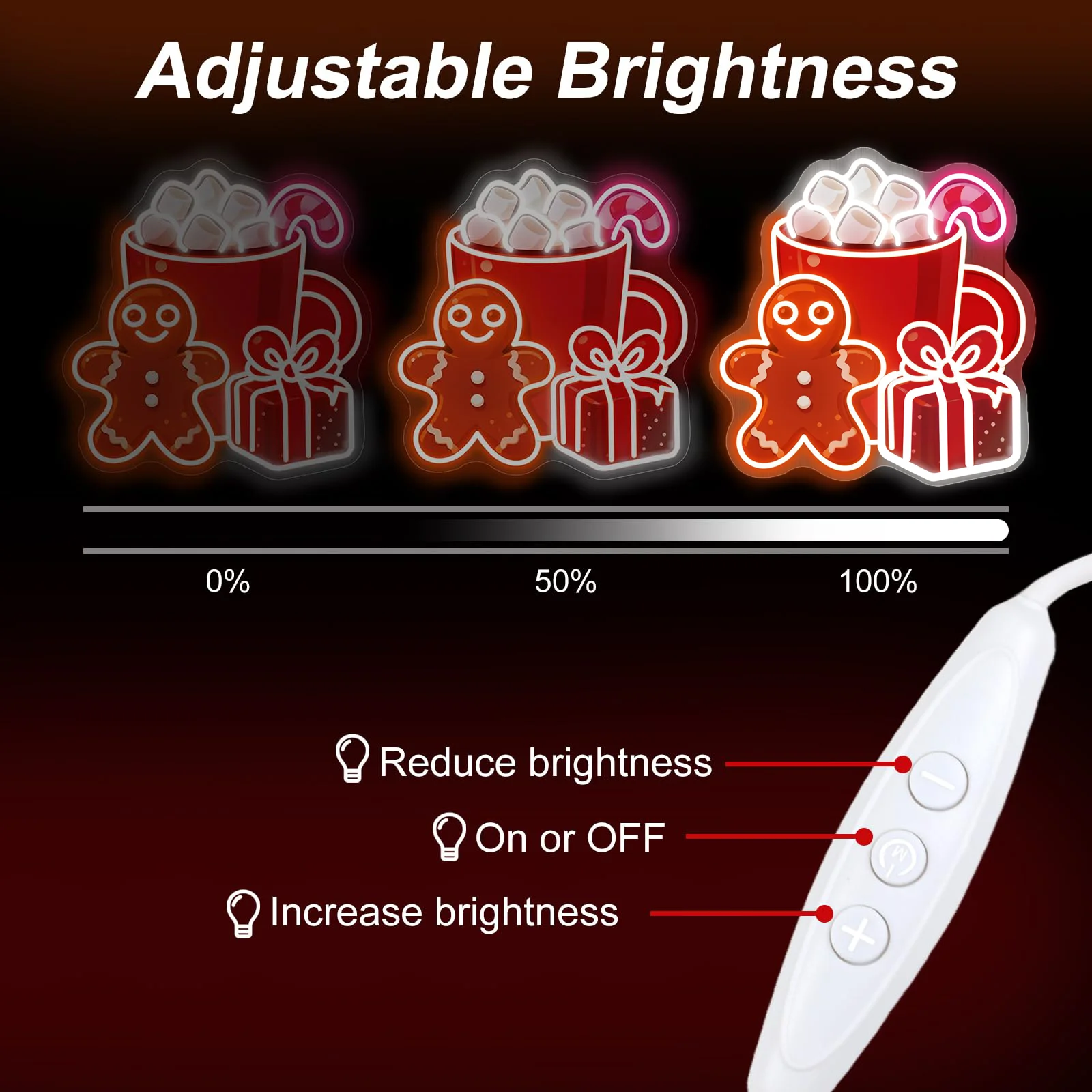 クリスマス ジンジャーブレッドマン カップ ネオンサイン クリスマスツリー デコレーションサイン 壁飾り クリスマスオーナメント ショップ 寝室 ホームパーティー用