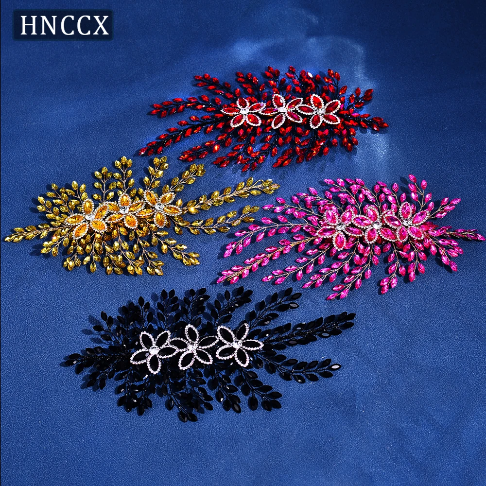 

HNCCX Bride Hair Pieces Trendy Rhinestone Handmade Leaves Shape Wedding Headband Women Party Banquet Hair Accessories CP852