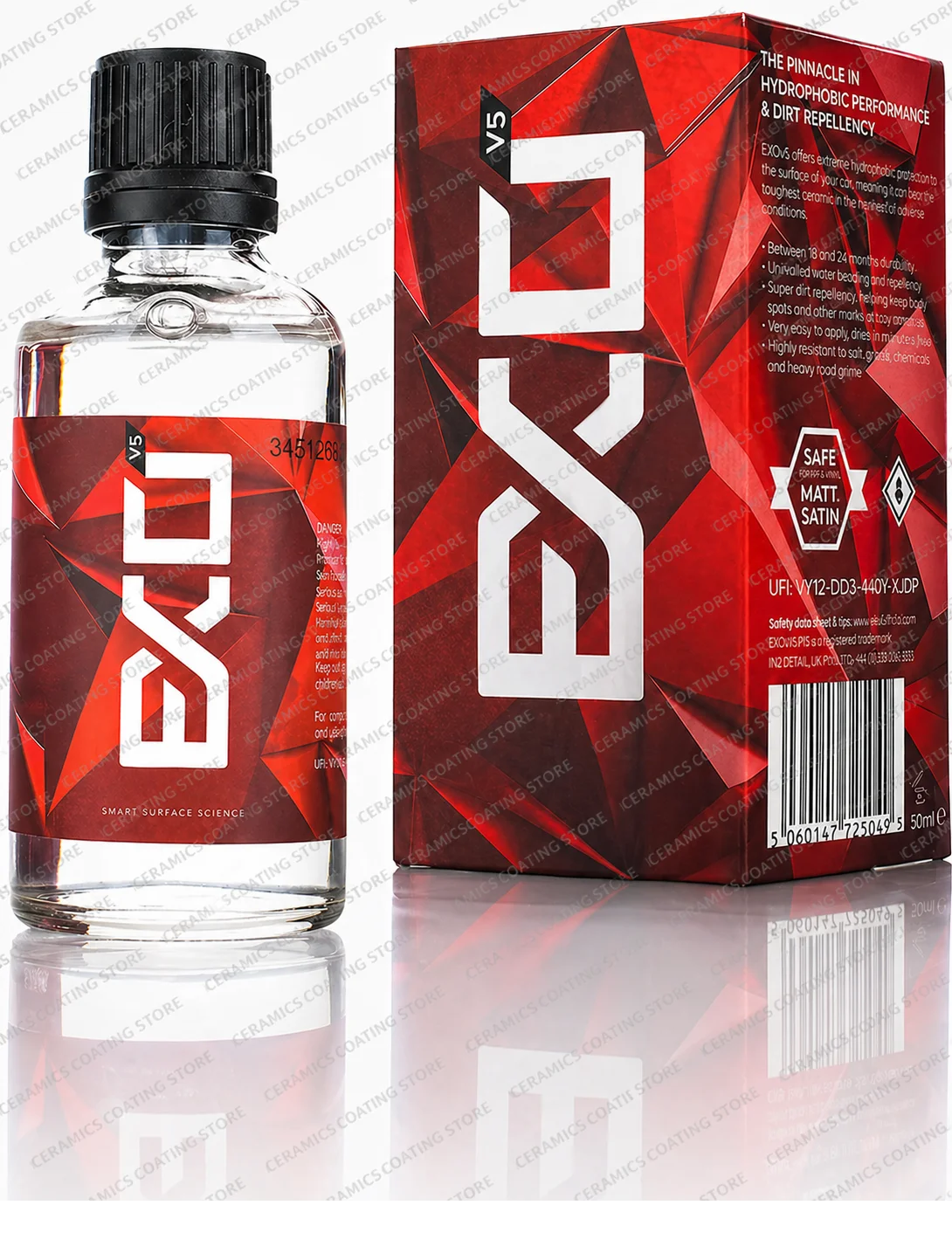 

EXO Ultra Durable Hydrophobic Coating V5 Protect Your Paint Add Gloss Repel Contaminants Get Rid of Water-Spots
