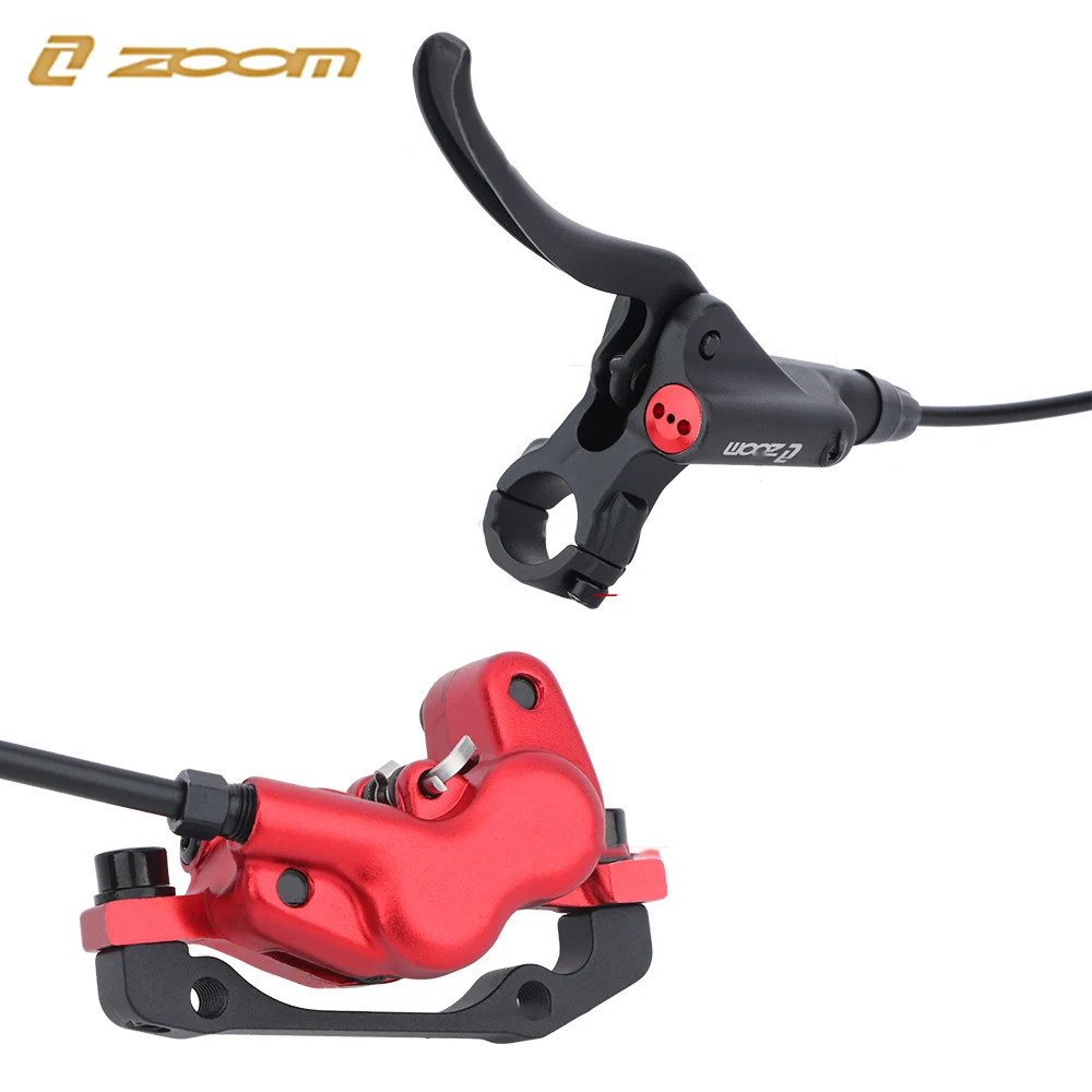 ZOOM MTB Hydraulic Brake 4 Piston Brake 800/1400mm oil pressure Caliper Clamp Disc Brake mountain bike rotor 160mm Cycling Parts