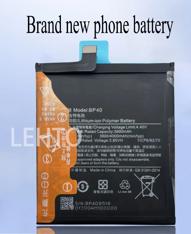 100% Original Capacity Battery BP40 FOR MI 9T Pro Mobile Phone High Replacement Batteries Bateria