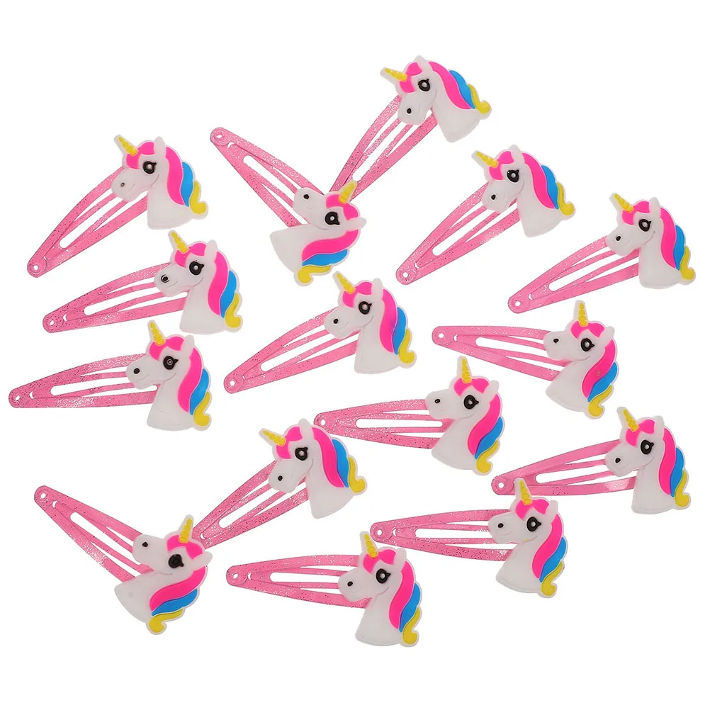 

20Pcs Unicorn Hair Clips Toddlers Girls Kids Durable Lightweight Cartoon Snap Hairpins Cute Daily Party Hair Accessories