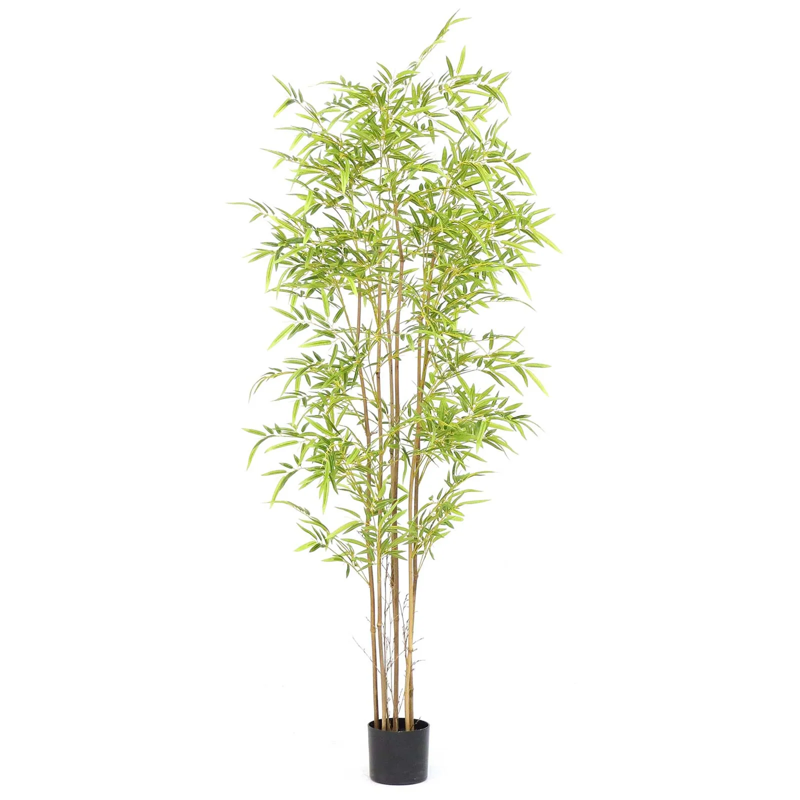 Bamboo Tree Artificial 4/5/6FT Artificial Bamboo Tree with Real Trunk and Lifelike Leaves Faux Bamboo Plants for Home Decor Indo