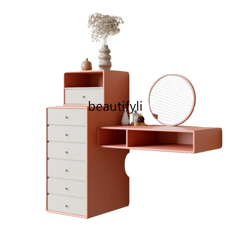 

Nordic Chest of Drawers Dresser Wall-Mounted Dresser Cream Style Designer Model