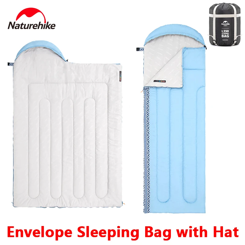 

Naturehike Cotton Sleeping Bag Ultralight Outdoor Camping Envelope Sleeping Bag Splicing Double Spring Summer Machine Washable