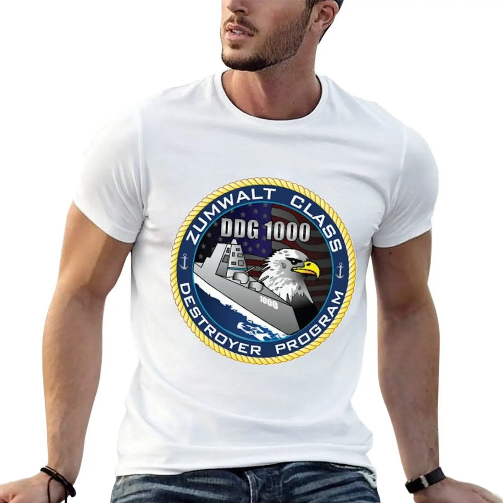 

USS Zumwalt Class DDG Logo T-Shirt funny t shirts dark humor t shirt man casual anime tshirt T-shirt