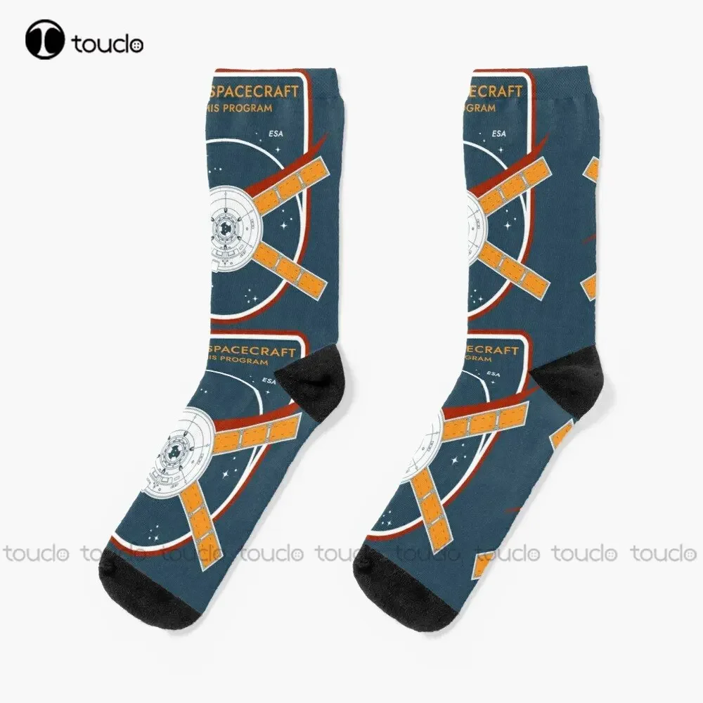 Orion Spacecraft. Artemis Program. Commemorative Badge Socks Athletic Socks Men 360° Digital Printing Custom Gift Streetwear